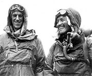 Hilary and Tenzing Norgay after scaling Everest
