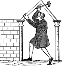 Drawing of mason
