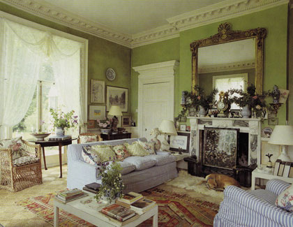 Georgian room with dog