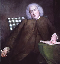 Dr Johnson writing