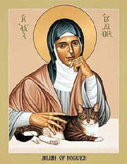 Julian of Norwich with her cat