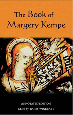 Cover of Margery Kempe's book with image of Margery