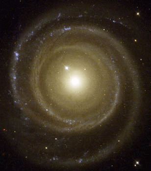 Spiral galaxy in outer space
