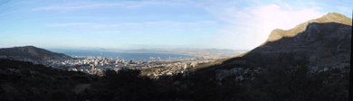 Panorama showing Cape Town, South Africa