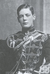 Young Churchill in uniform