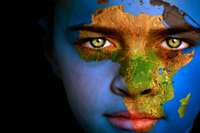 Africa on boy's face