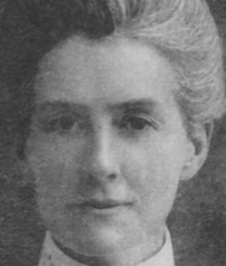 Close up of Edith Cavell, a heroine of the First World War. She has beautiful, gentle, determined eyes.