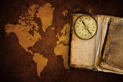 Old map of the Americas