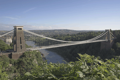 Clifton Suspension Bridge spans river