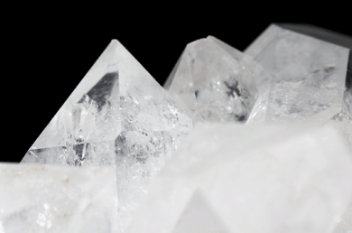 White crystals looking like the pyramids