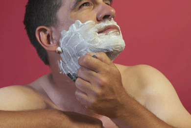 Man shaving 