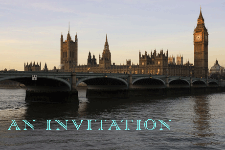 HOUSES OF PARLIAMENT with An Invitation in the water
