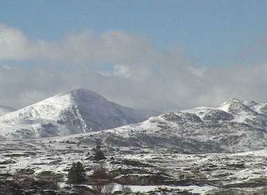 Snowy mountains of Wales